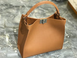 Full Grain Leather Upgraded Shoulder Crossbody Tote bag——7635