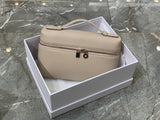 New design full grain leather portable lunch box hand bag——9182