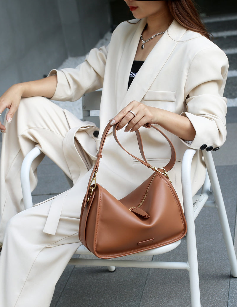 Soft vegetable-tanned cowhide shoulder crossbody bag——1682