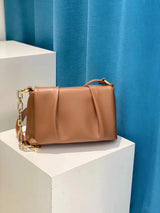 Simple all-match cowhide cloud shoulder bag——2771