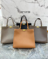 Large full grain leather handbag soft cowhide shoulder tote bag----7648