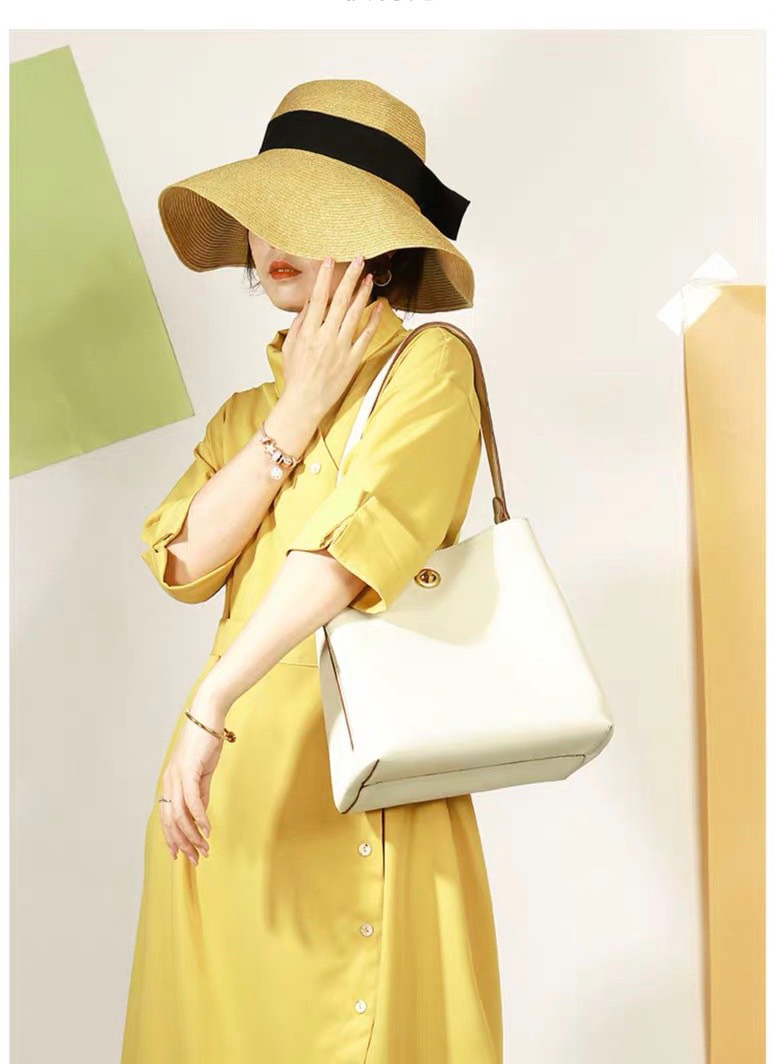 Cowhide Fashion Versatile Shoulder crossbody Bucket Bag——2661