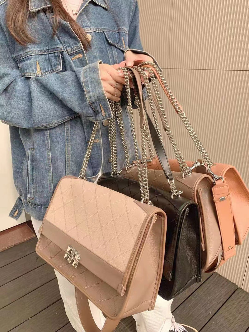 Autumn new top layer cowhide chain shoulder crossbody Bag——9086