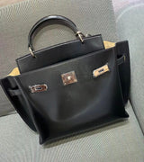 Top layer lacquered smooth cowhide large-capacity handbag shoulder bag——6122