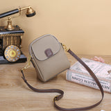 【LIMITED 50% OFF】TOGO top layer cowhide large capacity double zipper mobile phone crossbody ——9265