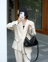 Soft vegetable-tanned cowhide shoulder crossbody bag——1682