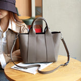 TOGO Top Layer Cowhide Medium Hand Tote Bag——9906