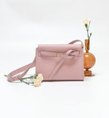 Delicate belt design in matte cowhide crossbody Bag——818