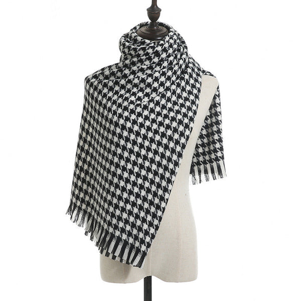 Classic Pattern Houndstooth Soft Scarf