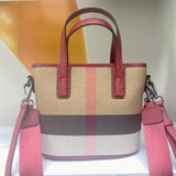 New Check Vegetable Basket Tote Bag——9802