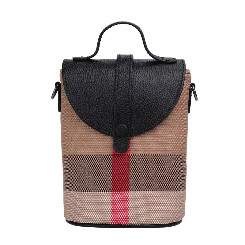 【Phone Bag】Plaid Crossbody Bag —— 8911  L 5.51" , W 3.55" , H 7.09"