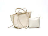 Lychee Grain Leather One Shoulder Portable Wing Tote Bag with Storage Bag——906