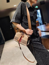 Check Small Boston Pillow Crossbody Bag——8952