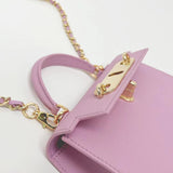 Original long lock design cowhide chain small Kelly Handle Shoulder Bag——9141