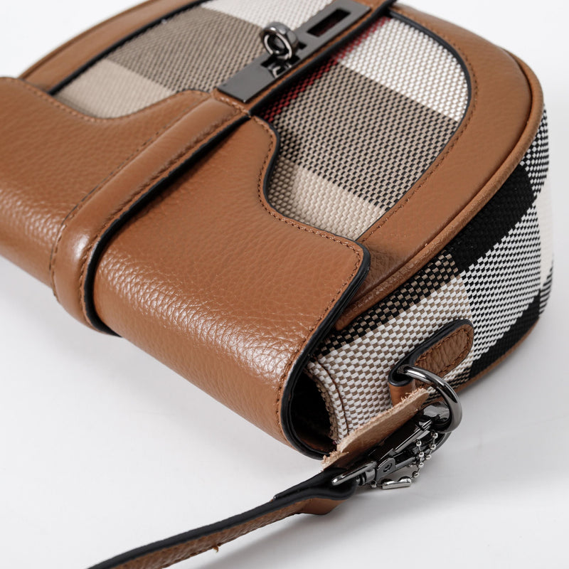 Checkered Saddle Bag--7909 L 8.27" , W 3.15" , H 6.7"