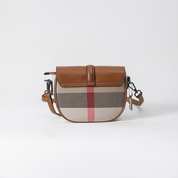 Checkered Saddle Bag--7909 L 8.27" , W 3.15" , H 6.7"