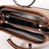 【NEW】-- Circle-Design Handle Bag -- A02  L 9.45" , W 4.73" , H 7.88"