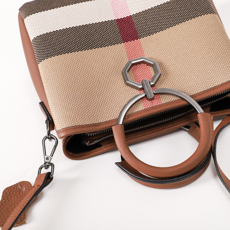 【NEW】-- Circle-Design Handle Bag -- A02  L 9.45" , W 4.73" , H 7.88"