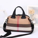 【Best Seller】Noble temperament plaid pillow bag——8926  L 11.81" , W 5.12" , H 8.66"