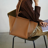 Lychee Grain Leather One Shoulder Portable Wing Tote Bag with Storage Bag——906