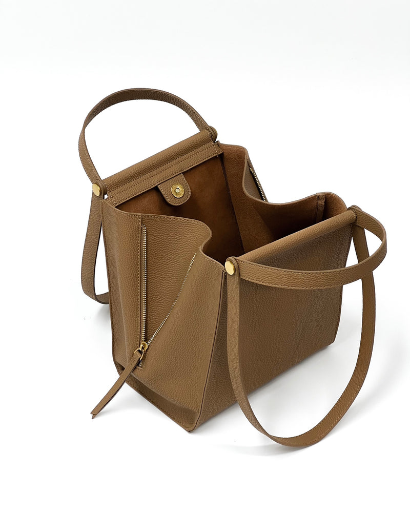 Lychee Grain Leather One Shoulder Portable Wing Tote Bag with Storage Bag——906